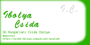 ibolya csida business card